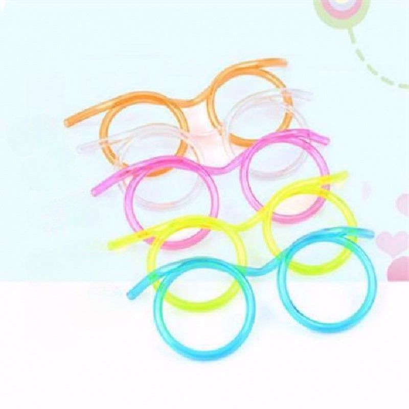 Glasses Straw Funny Lazy People Drinking Water Creative Cool Cute Drink Super Long Glasses Eye Straw