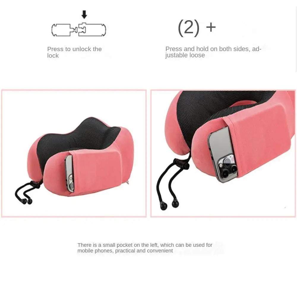 Memory Foam Cushion Without Carry Bag Travel essentials U Shaped Pillows Travel Pillow Neck Protect Neck Support