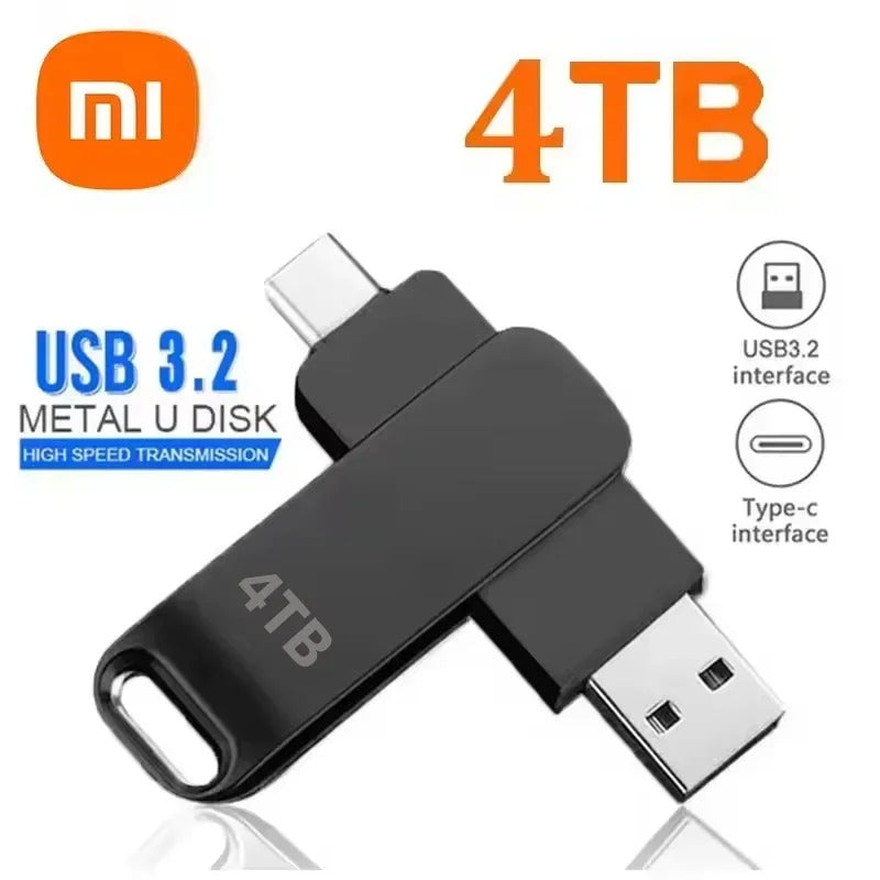 XIAOMI 16TB Flash Drives USB 3.2 High Speed USB Transfer Metal Pendrive Memory Card Pendrive Flash Disk Memoria Waterproof Stick