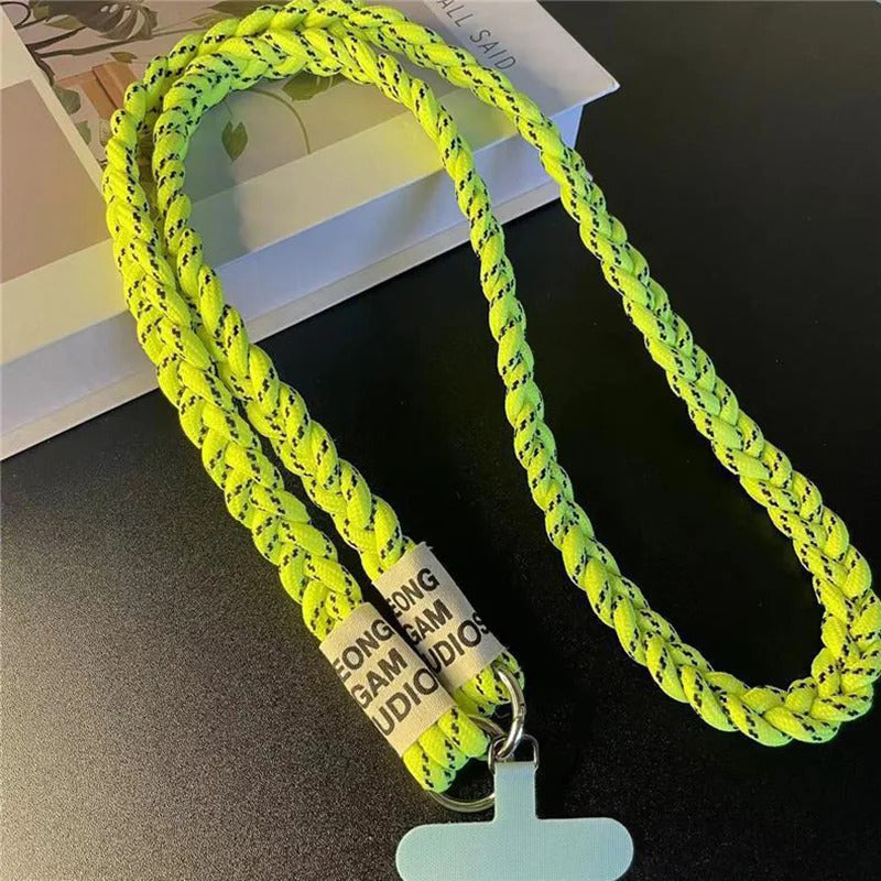 Phone Woven Long Lanyard Outdoor Mobile Phone Shoulder Hanging Strap Anti Loss Lanyards Neck Strap Keychain Chain Rope Gift
