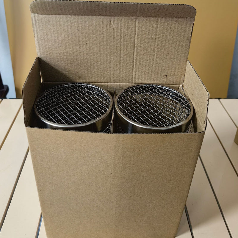 Stainless Steel BBQ Grill Net Tube Outdoor BBQ Cage Rolling BBQ Tube Cylindrical BBQ Net Meat Roasting Cylinder