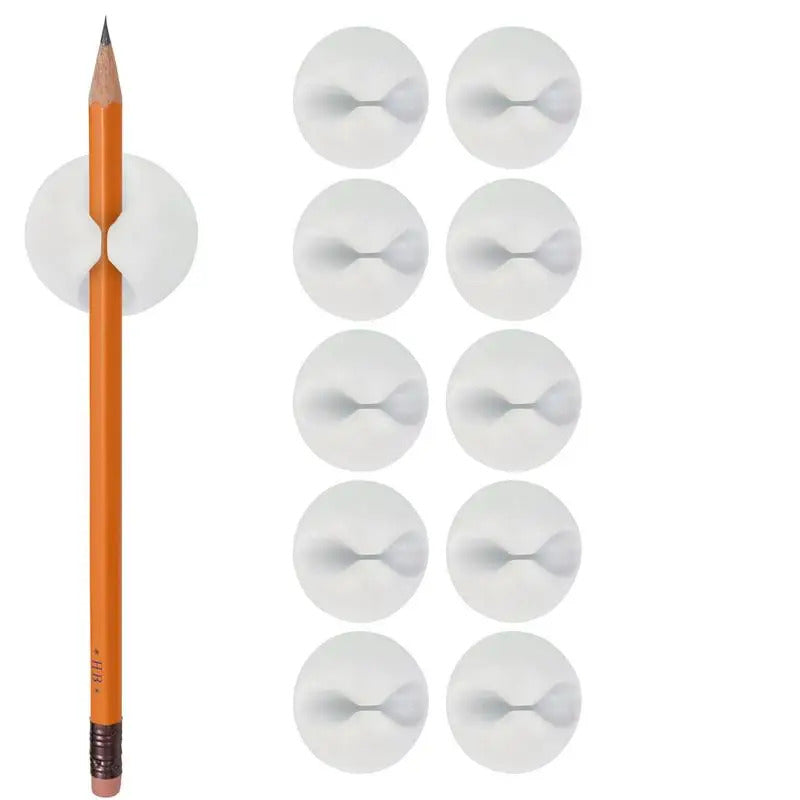 10pcs Mini Adhesive Cable Winder Organizer USB Charging Cable Clip Silicone Charger Cable Holder for Home, Office, Car, Desk