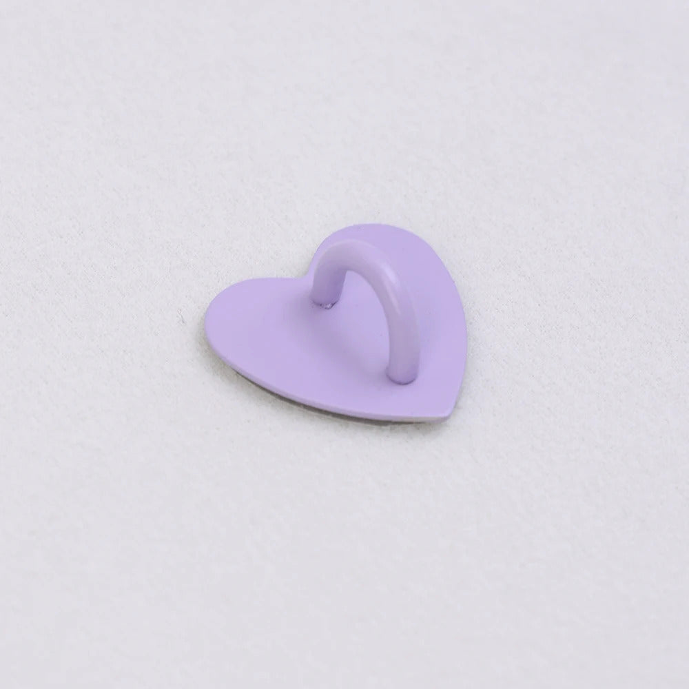 Kawaii Adhesive Metal Heart Phone Charm Holder Mobile Phone Case Finger Ring Stand Hook Buckle Clasp Bear Keychain Pearl pendant