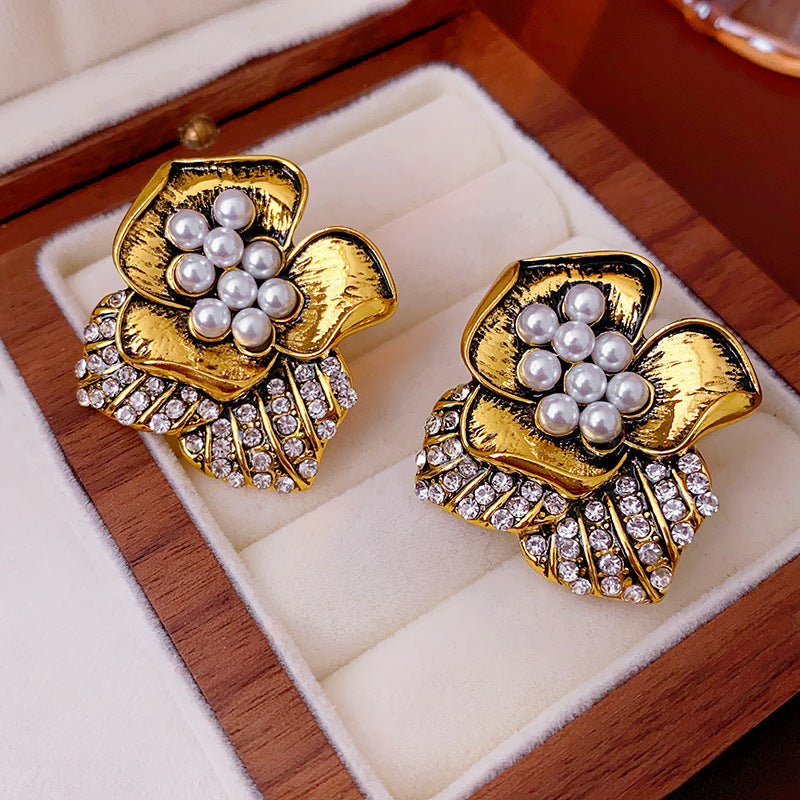 Vintage Earrings Fashion Versatile Ear Jewelry Niche Light Luxury High-end Accessories
