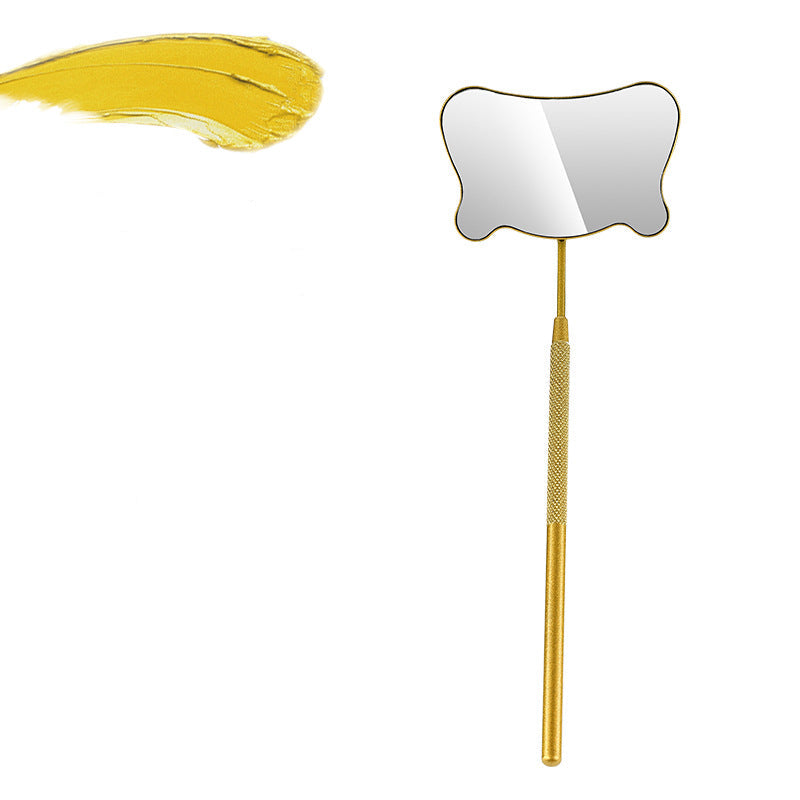 Hot-Selling Cross-Border Stainless Steel Grafting Flowering Auxiliary Tool Special Makeup Beauty Mirror Eyelash Inspection Mirror Eyelash Extensions