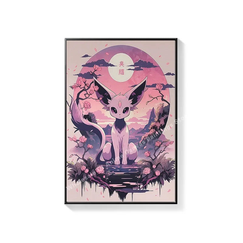 PokeMon Decorations PokeMon PokeMon Pikachu Hanging Paintings Children's Room Cartoon Anime Mural