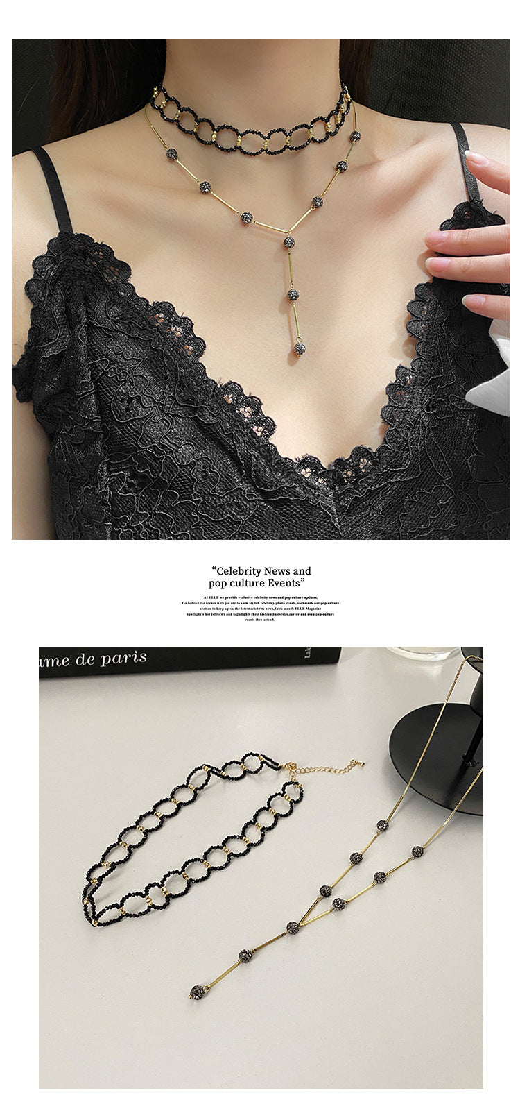 Y-type necklace 2025 new clavicle chain collar braided neck chain