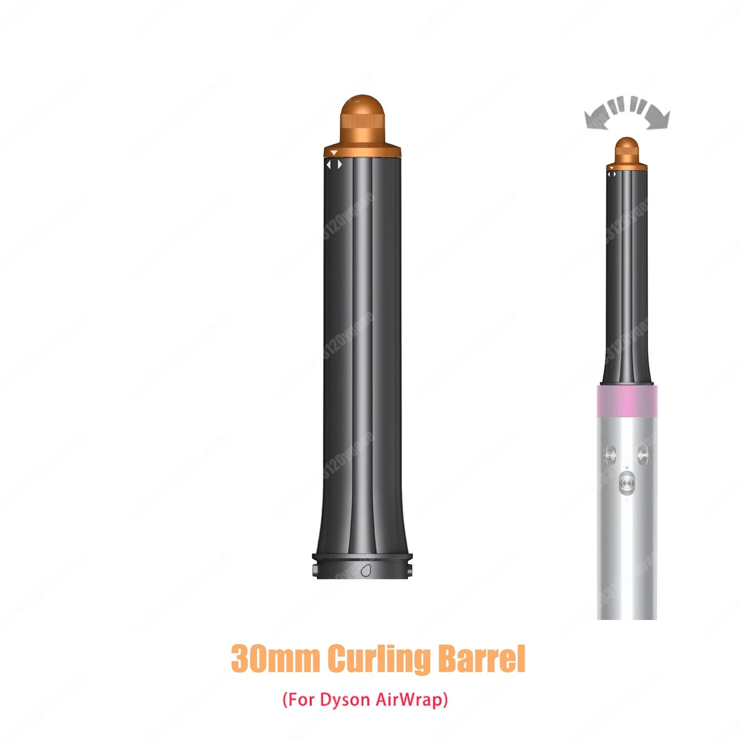 Cyan Hair Dryer Curling Attachment 30/40mm Auto Curling Nozzle For Dyson Supersonic&HS01/05 Airwrap Large Firm Smoothing Brush