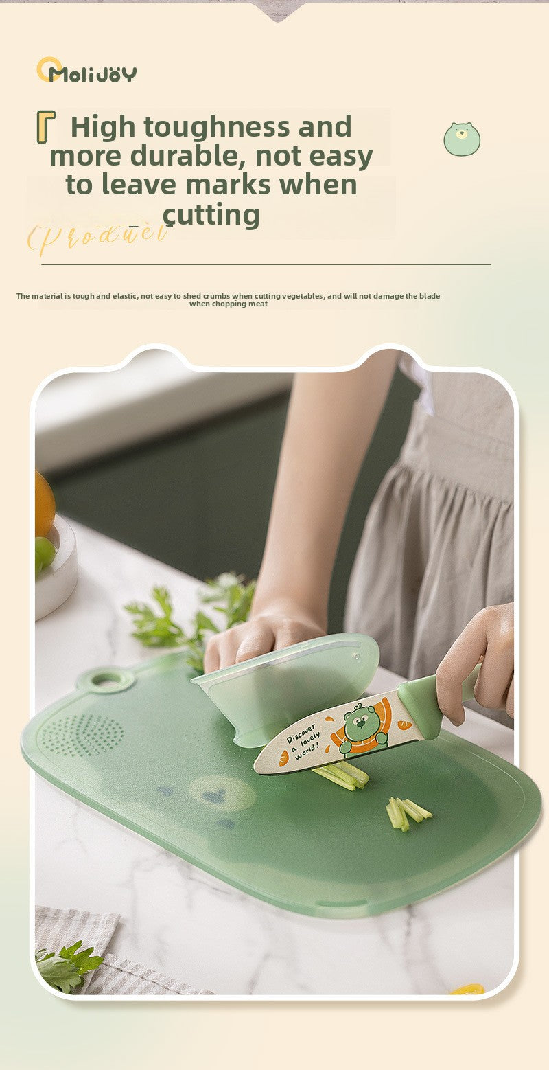 Cute Cutting Board Chopping Board for Fruits Plastic Mildew-Proof Mini Classification Baby Home Small Cutting Board Baby Food Supplement