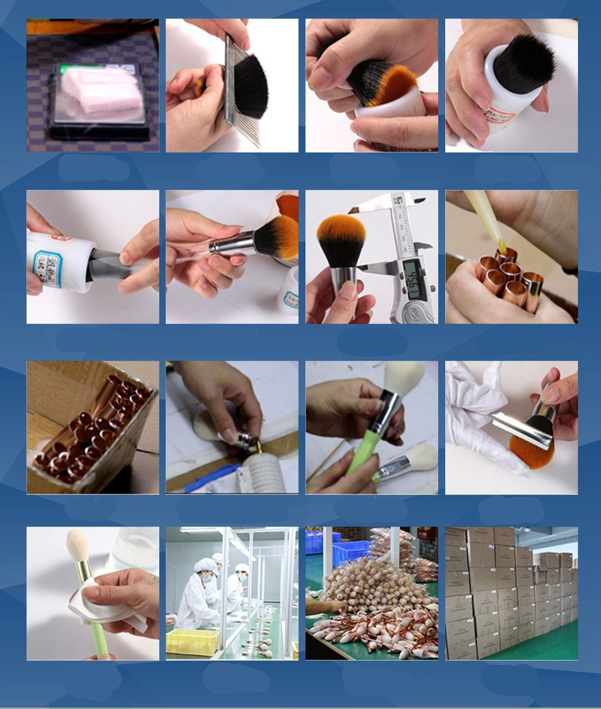 New 14 PCs Green Cloud Makeup Brushes Suit Super Soft Bristle Complete Set for Beginners Powder Brush Eye Shadow Beauty Tools