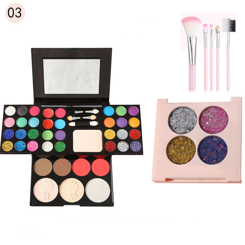 Ashariya 39-Color Eyeshadow Palette Lip Mud Contour Eyeshadow Blush Student Daily Makeup Supplies Cosmetics Eyeshadow