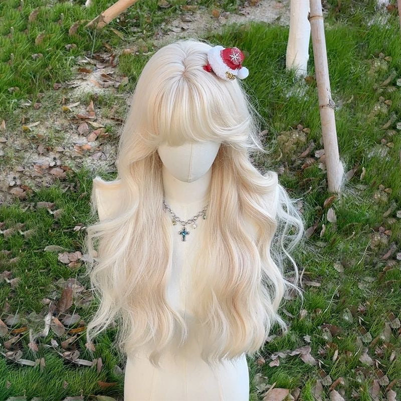 Pink Wig for Women Long Hair Natural Realistic Full Wig Lolita Long Curly Hair Big Waves Fashion Sweet Wig