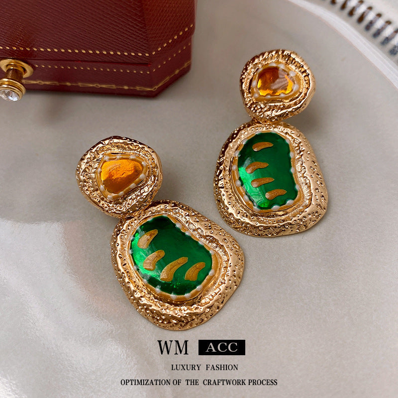 Vintage Earrings Fashion Versatile Ear Jewelry Niche Light Luxury High-end Accessories