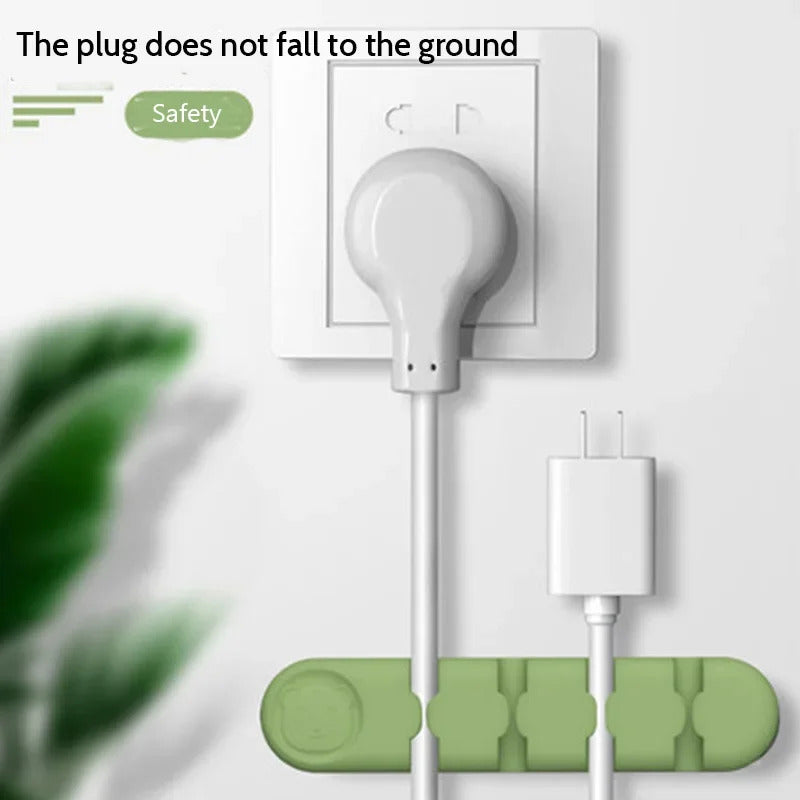 Silicone Desktop Cable Organiser Fixer Data Cable Organizer Fixed Headphone Cable Clip Wire Organizer Gods of Cable Management