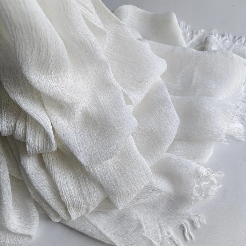 61 Colors Soft Cotton Viscose Scarf Rayon Material Muslim Hijab Mid Eastern Plain Solid Color Headscarf With Tassel