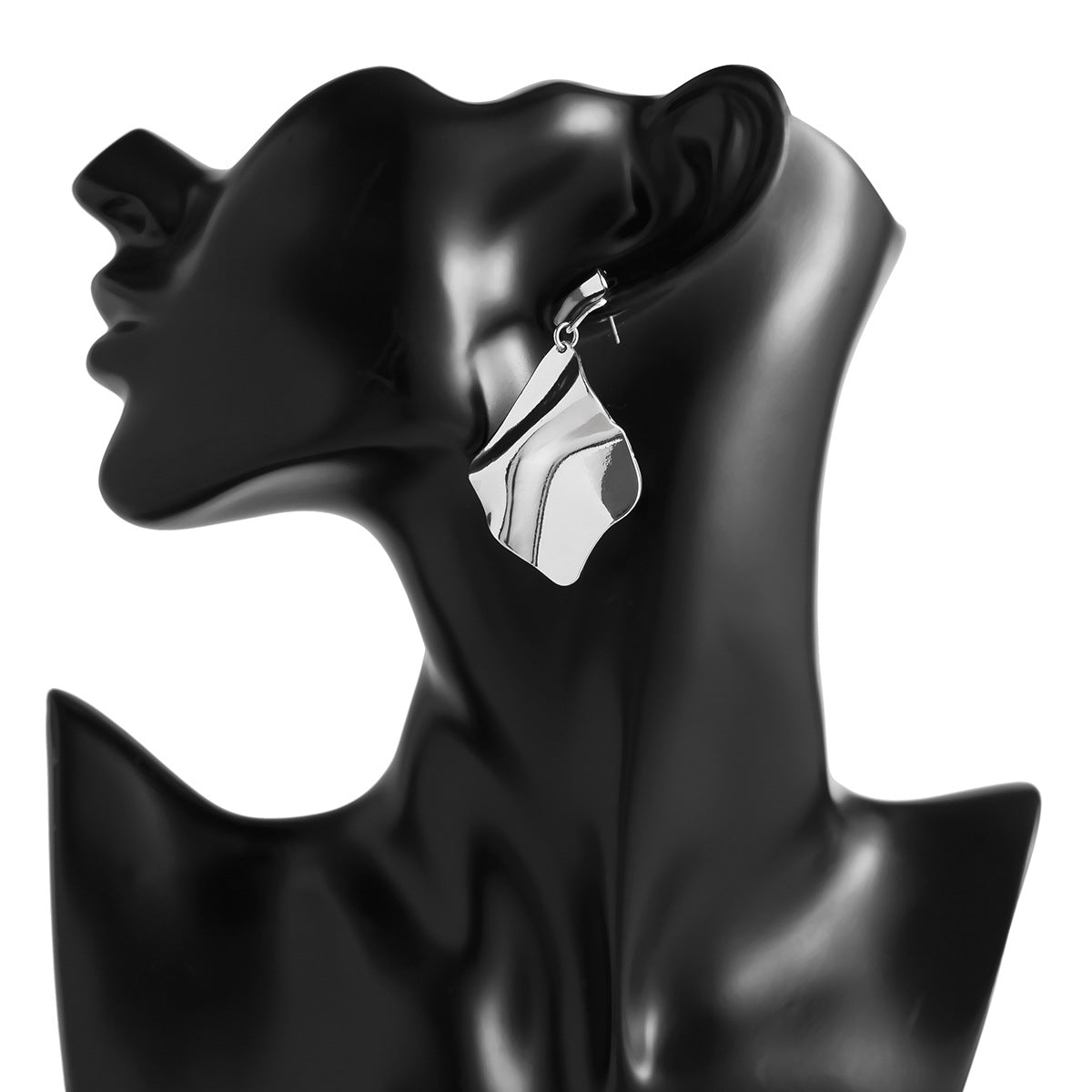 Personalized pleated hollow heart earrings various combinations of sunflower alloy earrings