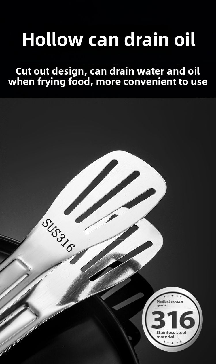 Extra Thick 316 Stainless Steel Food Tongs BBQ Tongs Meat Tongs Steak Tongs Kitchen Food Tongs Baking Bread Tongs