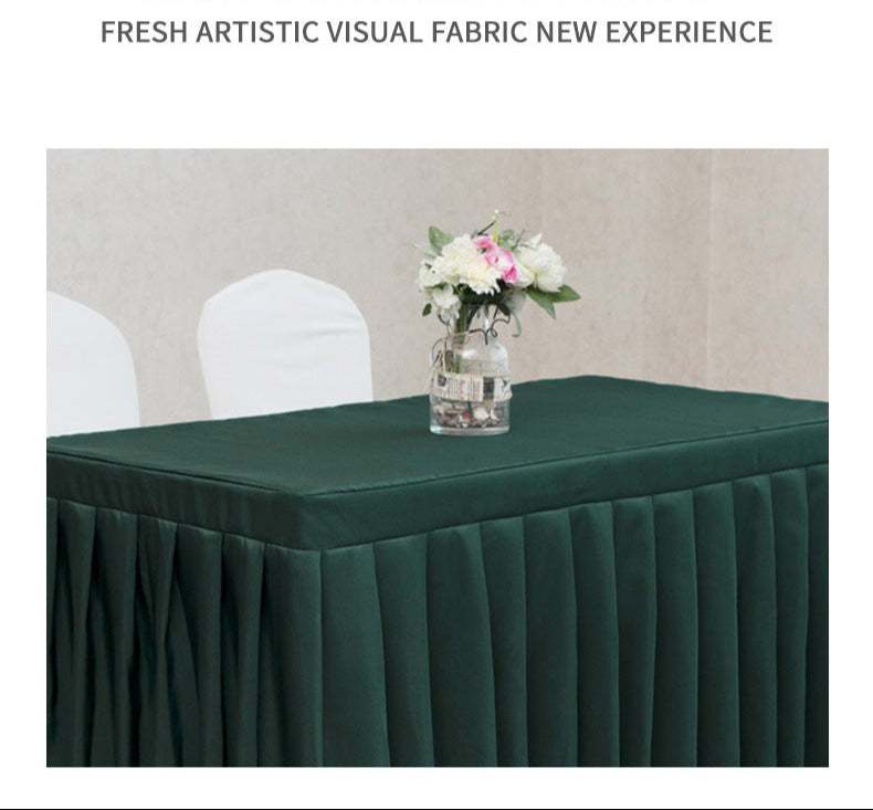 Wholesale Supply Polyester Plain Weave Table Skirt Cover Modern Simple Hotel Banquet Polyester Tablecloth Hotel Restaurant Tablecloth