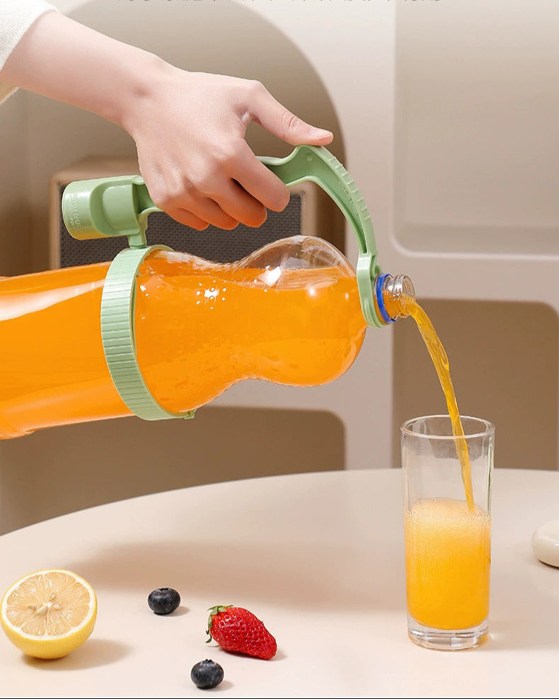 Creative Beverage Bottle Pourer Handle Adjustable Control Pouring Speed Rack Built-in Bottle Opener Beverage Pouring Rack