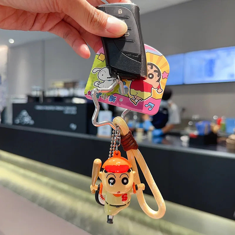 Anime Crayon Shin-Chan Classic Cute Shape Keychain Doll Car Key Chain Couple Backpack Hanging Ornament Birthday Pendant Gifts
