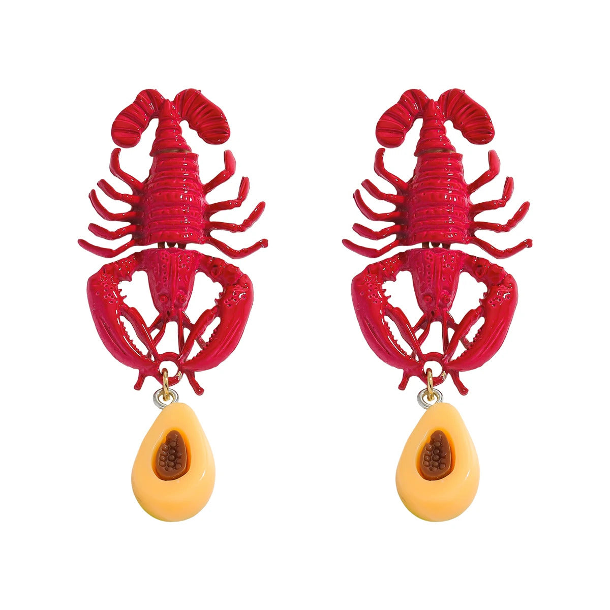 2025 New Design Fashion Enamel Crab Drop Earrings For Women Summer Vacation Beach Sea Animal Jewelry Cute And Fun Accessories