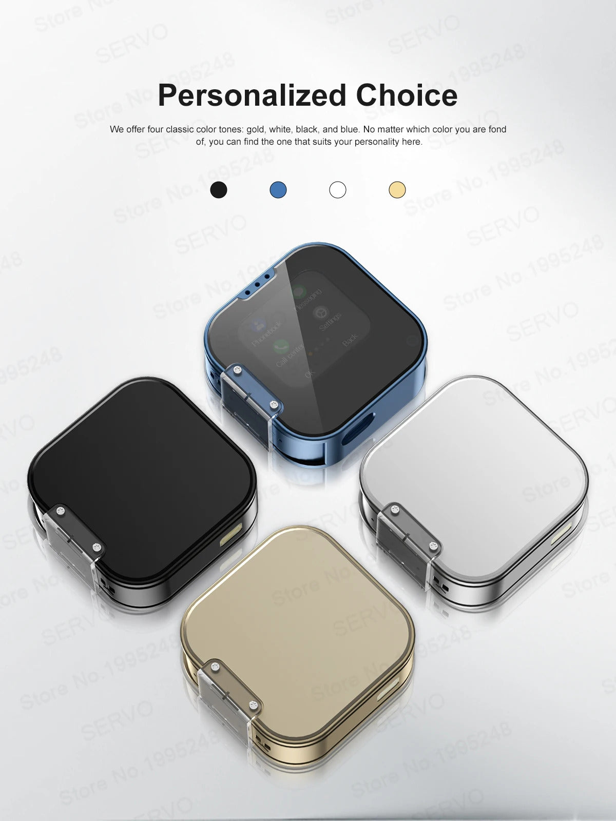 SERVO i19 Rotate Small Box Touch Mobile Phone 2SIM Standby Magic Voice Bluetooth Sync Music Torch Mini Rotation Cellphone Type-C