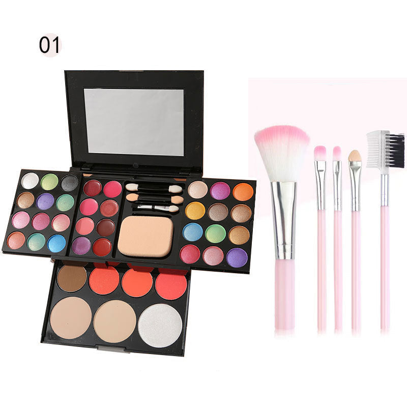 Ashariya 39-Color Eyeshadow Palette Lip Mud Contour Eyeshadow Blush Student Daily Makeup Supplies Cosmetics Eyeshadow