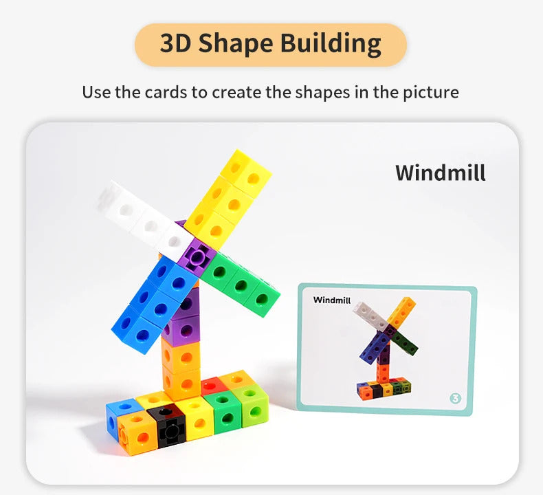 Magic Cube Puzzle Building Blocks Kindergarten Educational Color Recognition DIY Building Blocks Toys Gifts With Changing Colors