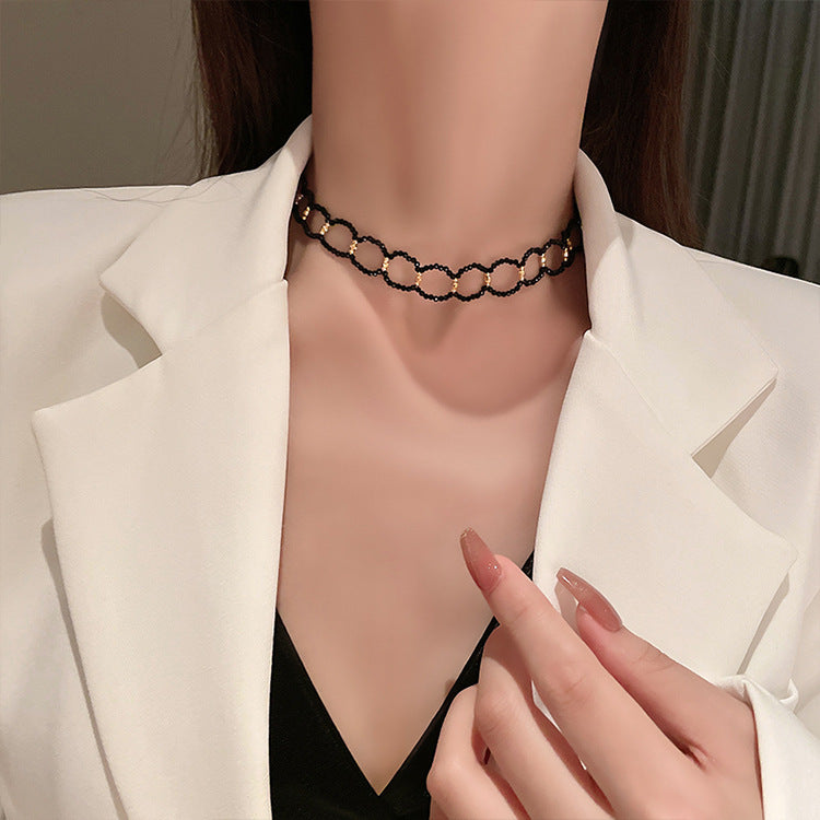 Y-type necklace 2025 new clavicle chain collar braided neck chain