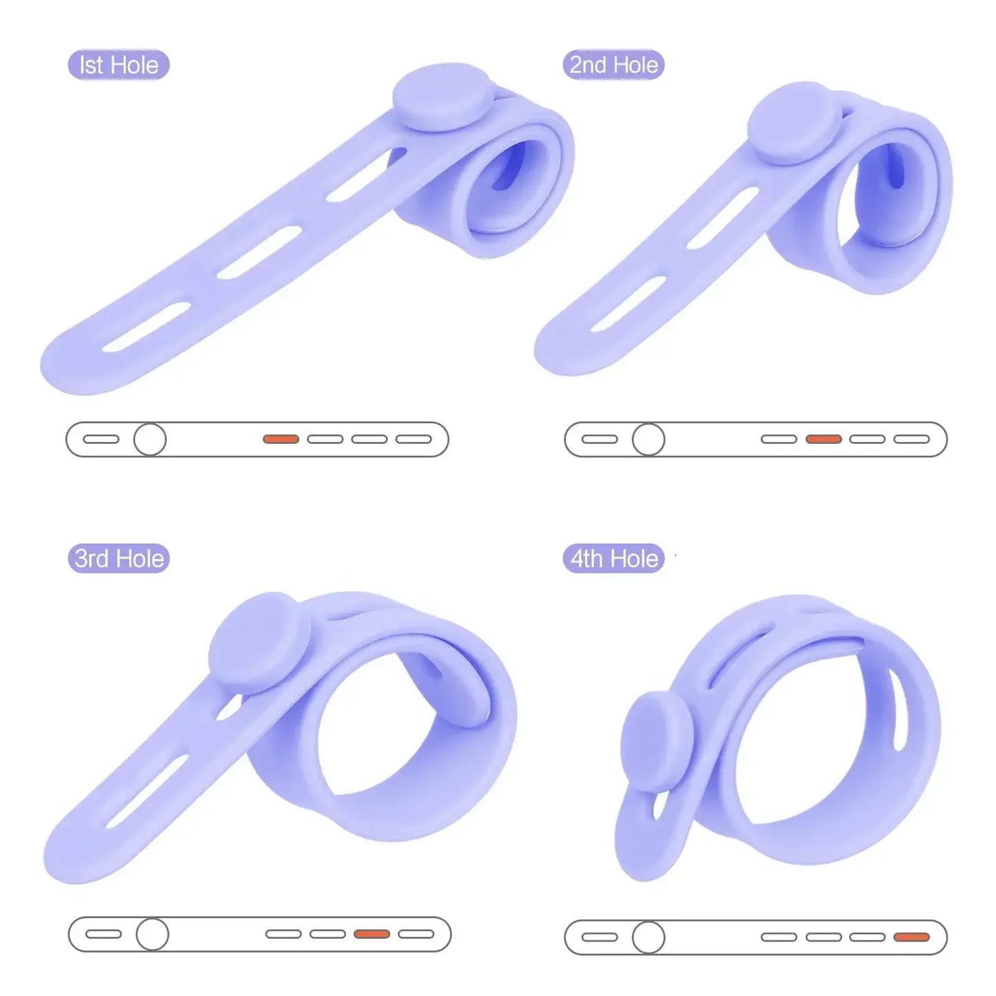 Silicone Cable Winder Charge Line Management Adjustable Straps Lock Cable Tie Straps for Home Office Reusable Data Wire Managers