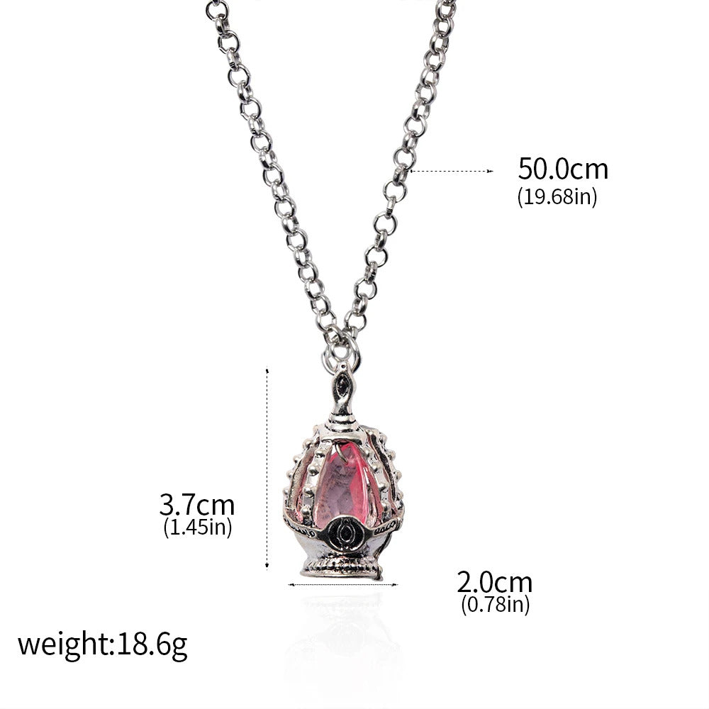 Anime Puella Magi Madoka Magica Soul Gem Necklace Crystal Pendant Ring Cosplay Costumes Lovers Jewelry Set Accessoies Prop