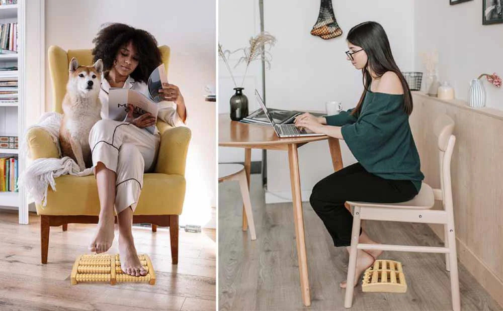 Wooden Foot Roller Wood Care Massage Reflexology Muscle Relax Relief Massager Spa Gift Anti Cellulite Foot Massager Care Tools