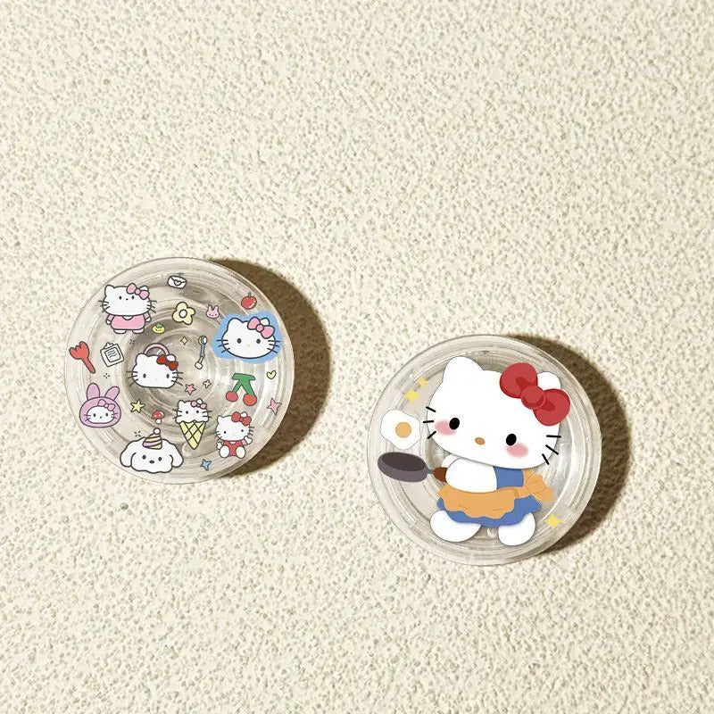 Sanrio HelloKitty Circular Airbag Bracket Ins Girl Heart 360 degree Rotating Adjustable Mobile Phone Holder Portable stand