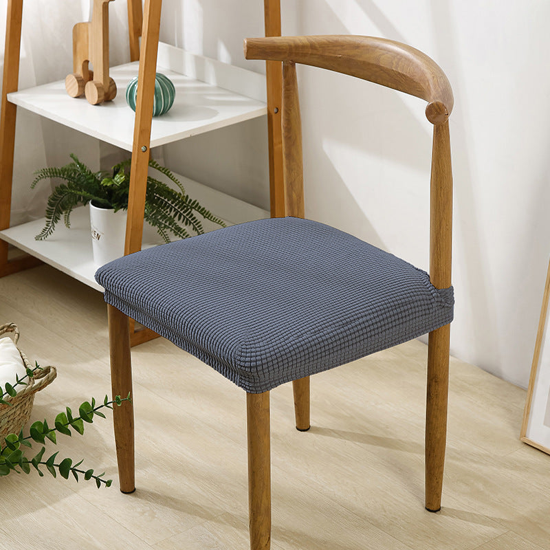Thick Elastic Chair Cover Cushion Cover Full Coverage Dining Chair Cover Solid Color Hotel Chair Cover Stool Cover Ins Style Seat Cover for Home Use