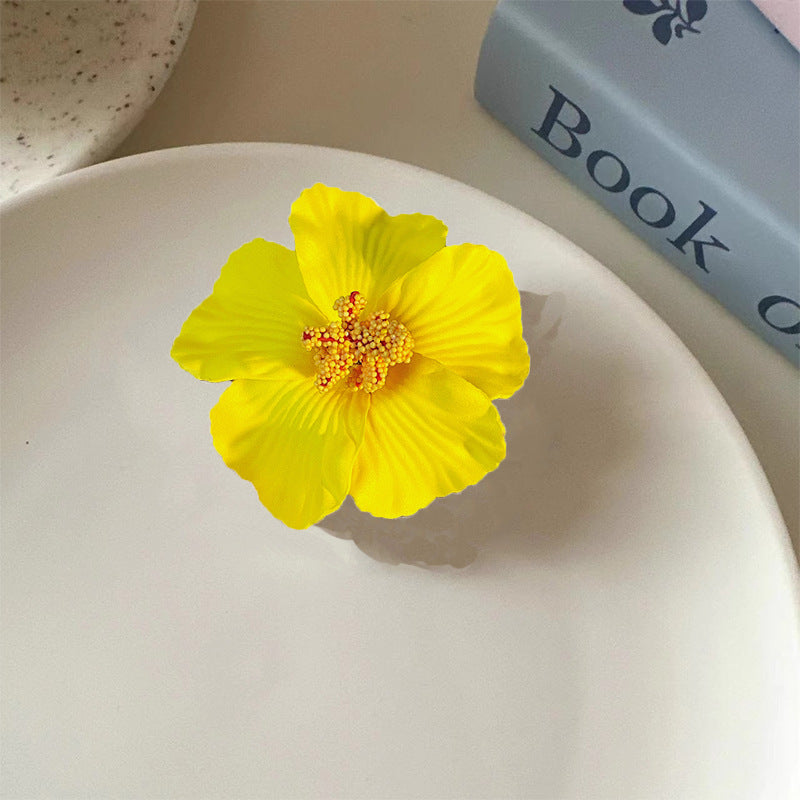 Vacation Organza Flower Hair Clip Travel Outing Hair Accessories Atmosphere Clip Duckbill Clip Hairpin Side Clip Hair Ornament