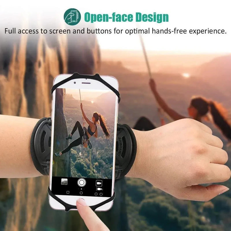 Wristband Phone Holder 180°Rotatable Universal Sports Wristband for iPhone Running Armband for Samsung For OPPO Hiking Biking