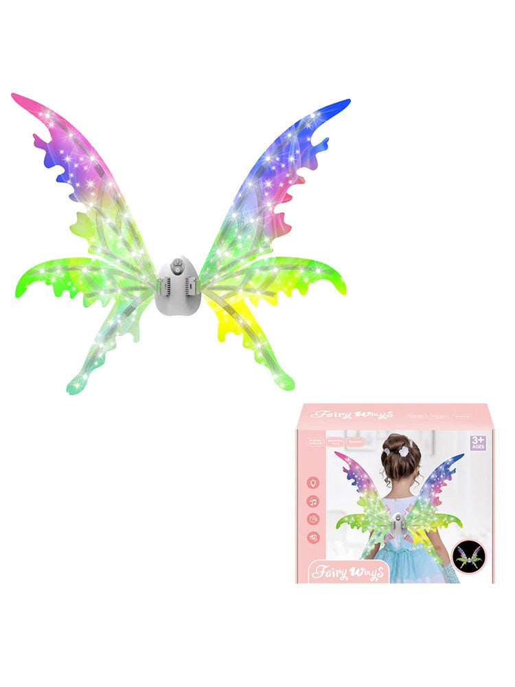 Electric Butterfly Wings Elf Wings Costume Magic Led Bats Wing Cosplay Dress Up For Kids Cats Dogs Halloween Fit Children Gift