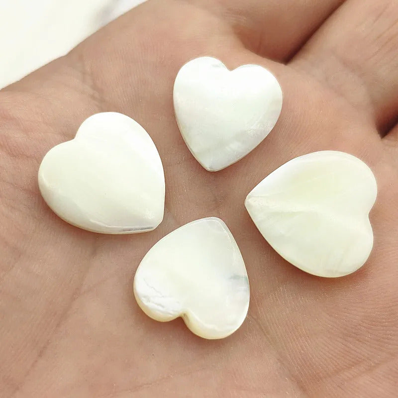 New Arrival! 15/17mm 100pcs Natural Shell Beads Heart Charm For Handmade Necklace/Earrings DIY Parts,Jewelry Findings&Components