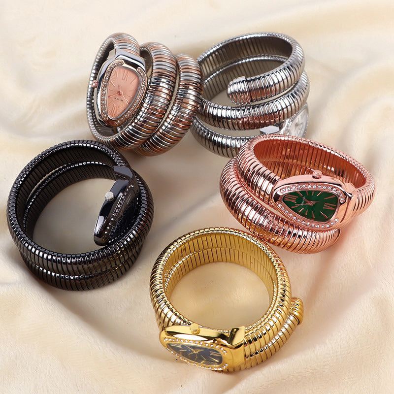 Bifanxi Cross-Border Snake Watch Women's Fashion Bangle Watch Creative Quartz Watch Personality Bangle Watch Wholesale