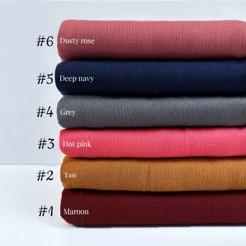 61 Colors Soft Cotton Viscose Scarf Rayon Material Muslim Hijab Mid Eastern Plain Solid Color Headscarf With Tassel