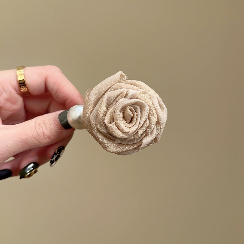 Vacation Organza Flower Hair Clip Travel Outing Hair Accessories Atmosphere Clip Duckbill Clip Hairpin Side Clip Hair Ornament