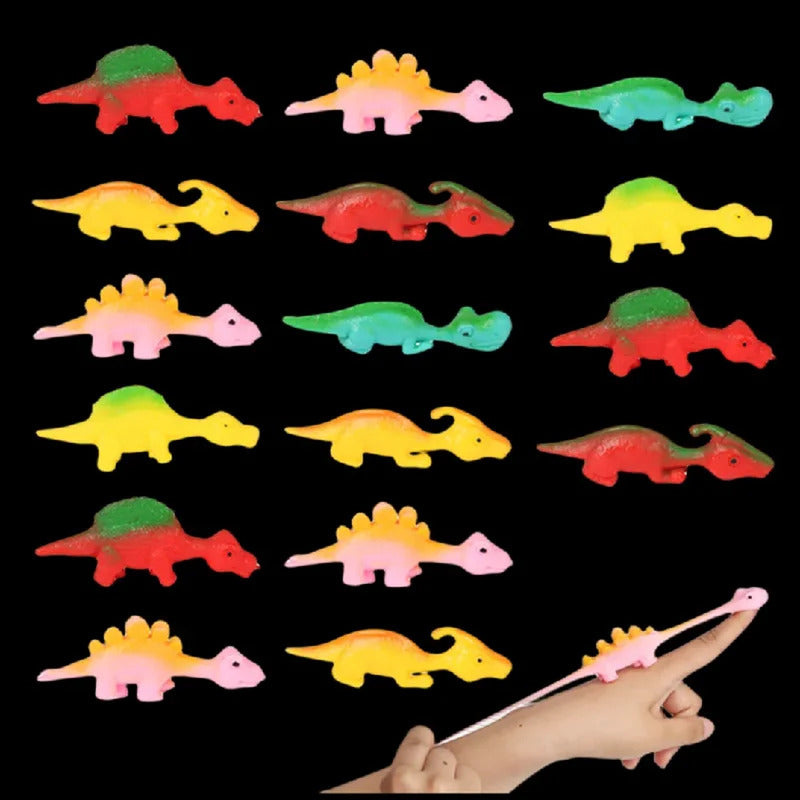 5-20Pcs Colorful Finger Catapult Dinosaur Games Kids Birthday Baby Shower Party Favor Giveaway Christmas Carnival Party Gift