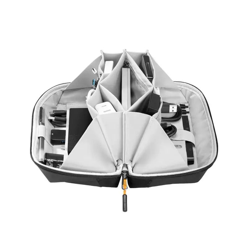 Cable Organiser Bag 180 Opening 2024 New Cable Organiser Electronics Bag Portable Battery Storage Case Cable Storage Box For