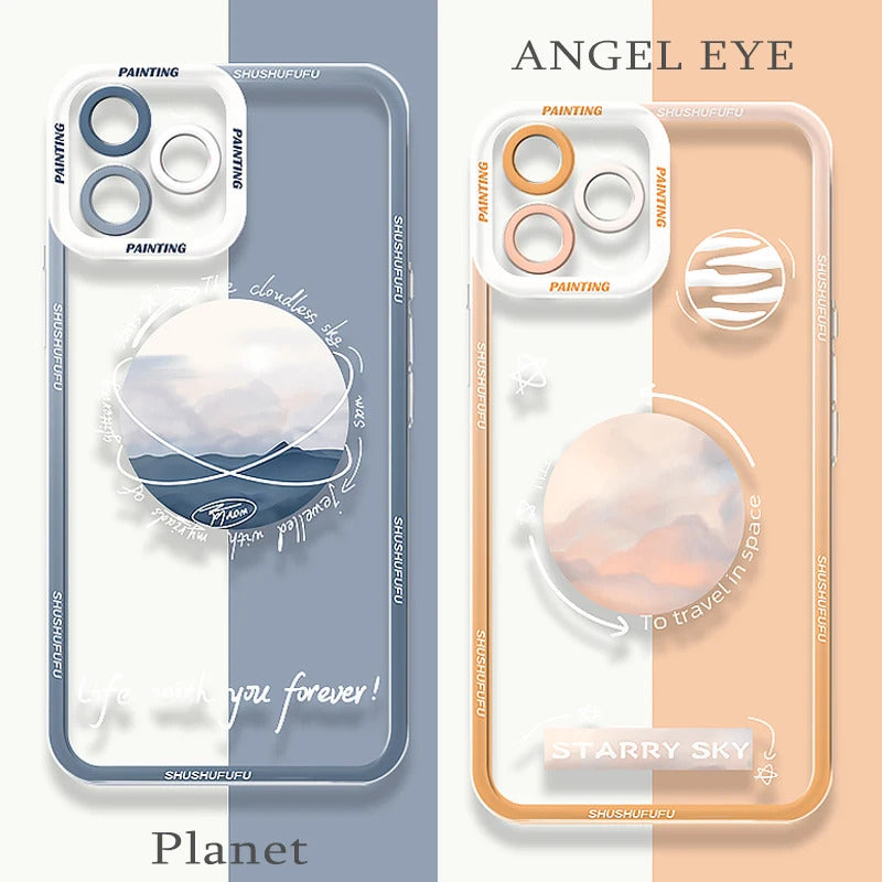 Creative Starry Sky Sunset Case For Samsung Galaxy S24 S23 S22 Ultra S21 S20 FE Note 20 10 Plus A15 A25 A35 A55 Silicone Funda