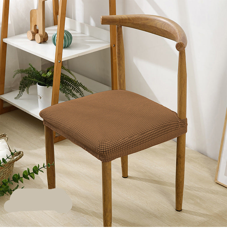 Thick Elastic Chair Cover Cushion Cover Full Coverage Dining Chair Cover Solid Color Hotel Chair Cover Stool Cover Ins Style Seat Cover for Home Use