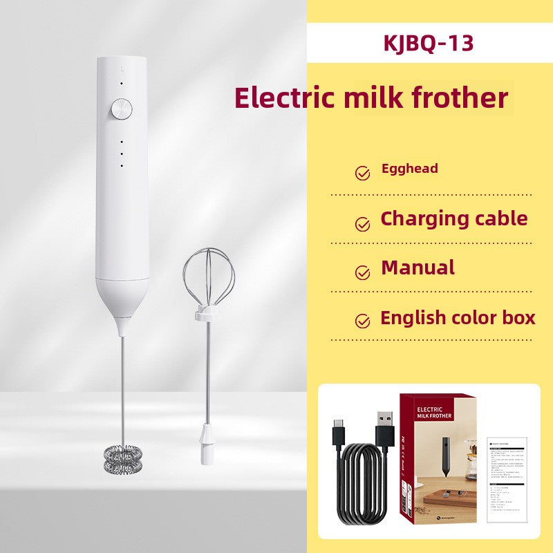 Amazon Electric Milk Beater New Stainless Steel Coffee Cream Electric Milk Beater Egg Beater Portable Blender