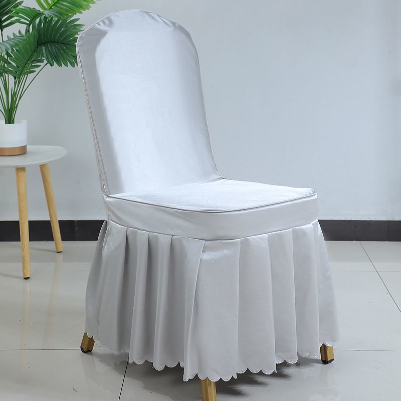 Hotel Restaurant Banquet Chair Cover Dining Chair Seat Stool Bench Wooden Chair Universal Chair Cover with Bowknot