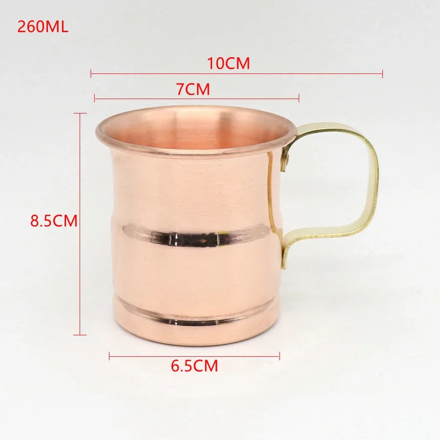 1PCS Pure Copper Beer Cup Handcrafted Moscow Mule Milk Cup Drinkware Coffee Cup