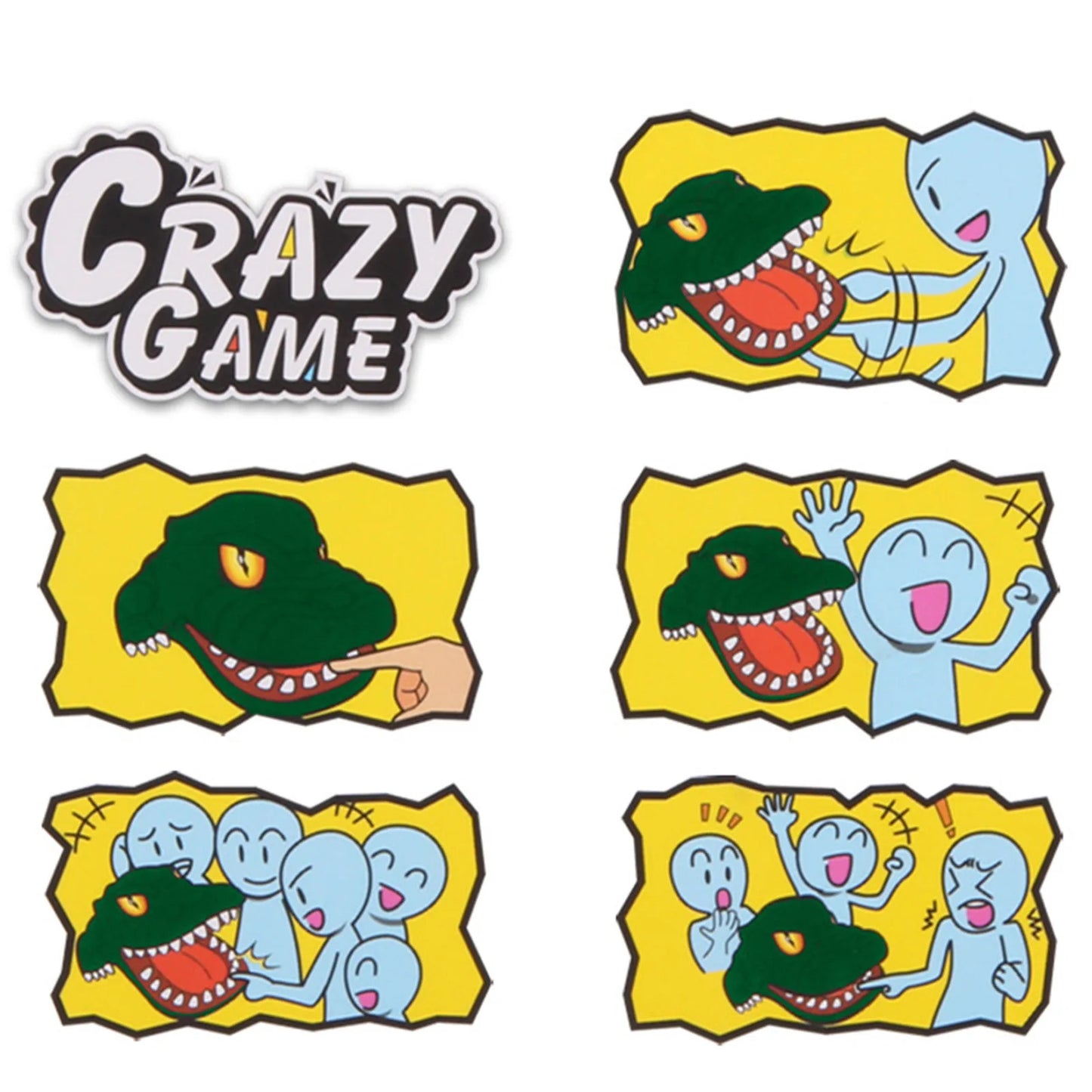 Crocodile Teeth Dentist Game  ABS Crocodile Biting Finger Game Family Tabletop Party Toy Funny Gags Toy with Keychain for Kids