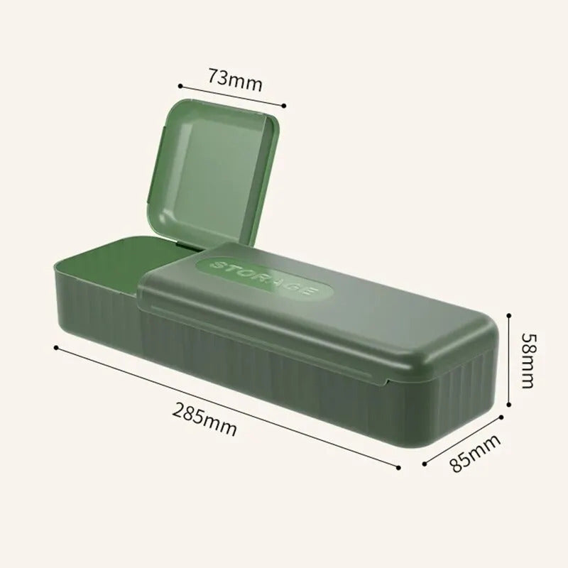 Data Cable Storage Box Double Open Lid Plastic 7 slots Dustproof Charger Plug Desktop Cable Box Hub Ornaments Home Storage Tools